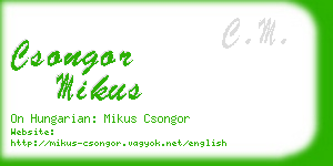 csongor mikus business card
